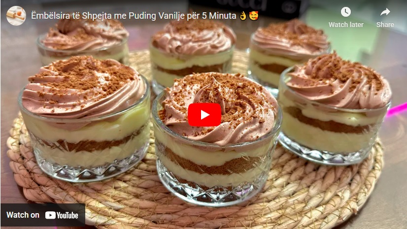 Ëmbëlsira të Shpejta me Puding Vanilje për 5 Minuta
