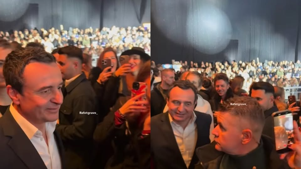 Albin Kurti surprizon të gjithë, shfaqet në koncertin e Dafinës